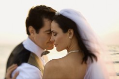 Newlywed Couple on Beach